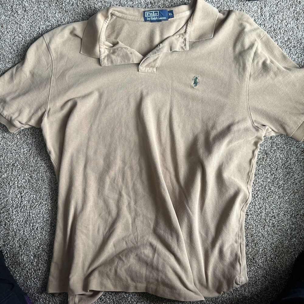 Vintage Polo Ralph Lauren Men’s Polo Short Sleeve Size XL Button Up Brown